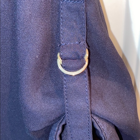 Navy blue dress blouse - Picture 3 of 4
